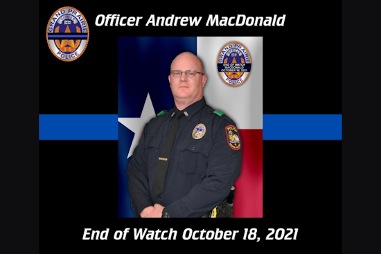 Grand Prairie Police Department Honors Late Officer Andrew MacDonald, a 22-Year Veteran Lost to COVID-19