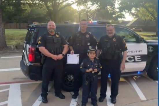 VIDEO: Grapevine Police Engage in Community Relations by Naming Student 'Junior Officer' for a Day