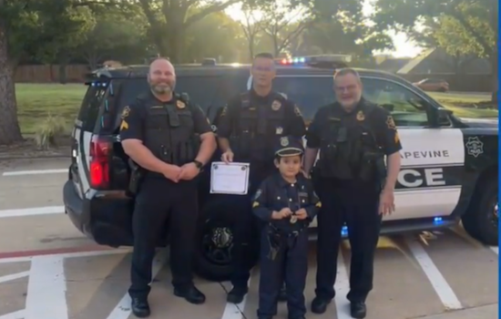 VIDEO: Grapevine Police Engage in Community Relations by Naming Student 'Junior Officer' for a Day