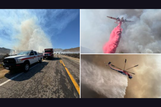 Great 3 Fire Scorches 187 Acres in Anza-Borrego Park, 50% Contained with 140 Firefighters Responding