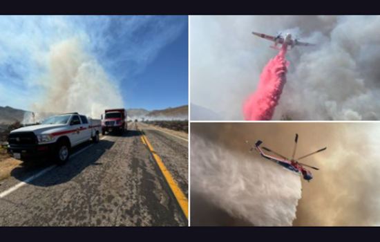 Great 3 Fire Scorches 187 Acres in Anza-Borrego Park, 50% Contained with 140 Firefighters Responding