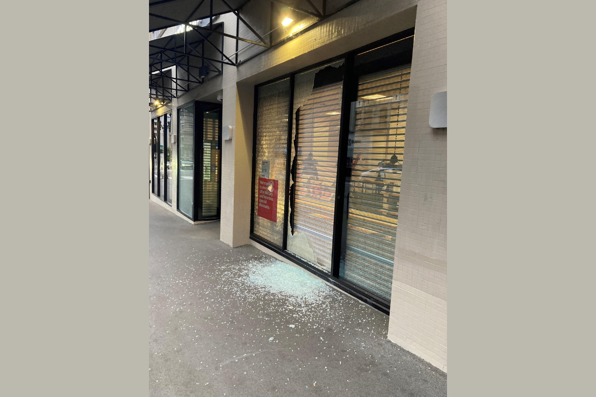 Group in Black Sparks Night of Destruction in Downtown Portland, No