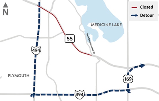 Highway 55 Eastbound Lanes to Close This Weekend for Pavement Upgrade in Plymouth