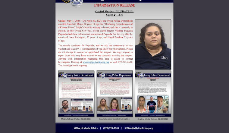 Irving Police Seek Community Help to Solve January Homicide, Perpetrator Still at Large