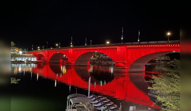 Lake Havasu City Honors Fallen Heroes with Enthralling Red Lights During 'Light the Night' Vigil