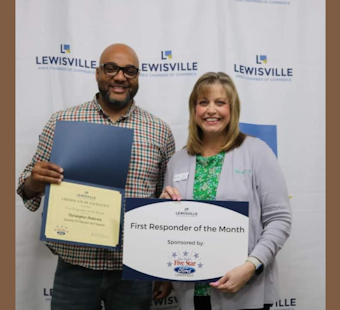 Lewisville Dispatcher Christopher Anderson Honored as First Responder of the Month