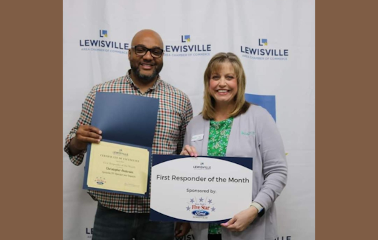 Lewisville Dispatcher Christopher Anderson Honored as First Responder of the Month