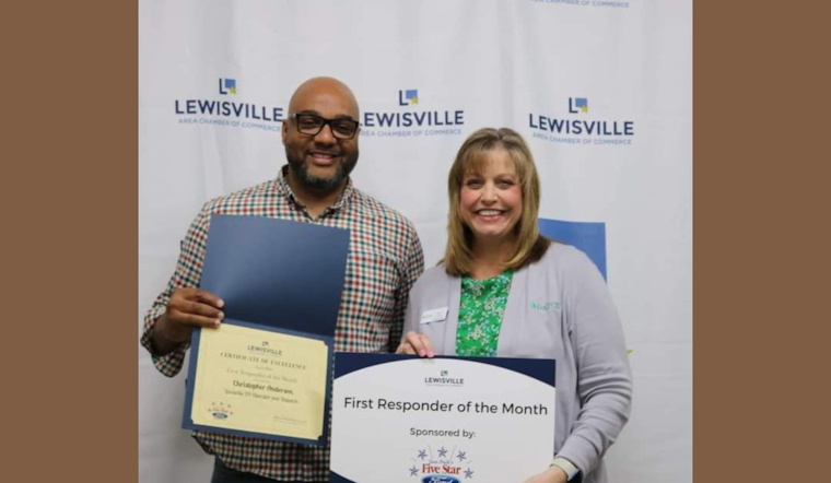 Lewisville Dispatcher Christopher Anderson Honored as First Responder of the Month