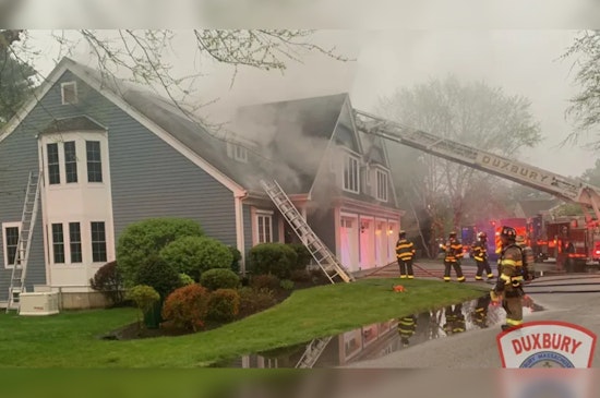 Lightning Strike Suspected as Culprit in Duxbury House Fire, Firefighters Quell Blaze