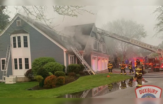Lightning Strike Suspected as Culprit in Duxbury House Fire, Firefighters Quell Blaze