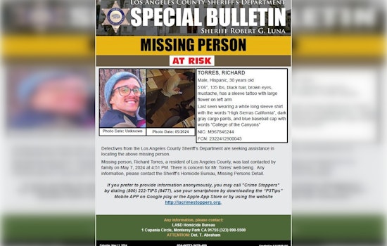Los Angeles Community and Sheriff's Department Intensify Search for Missing Man Richard Torres
