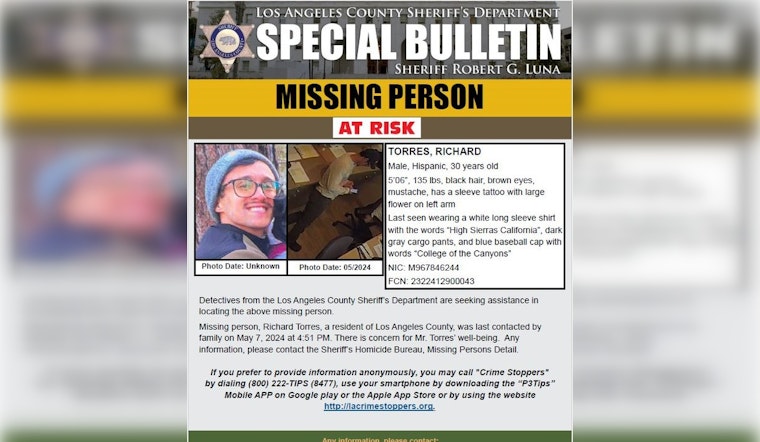 Los Angeles Community and Sheriff's Department Intensify Search for Missing Man Richard Torres