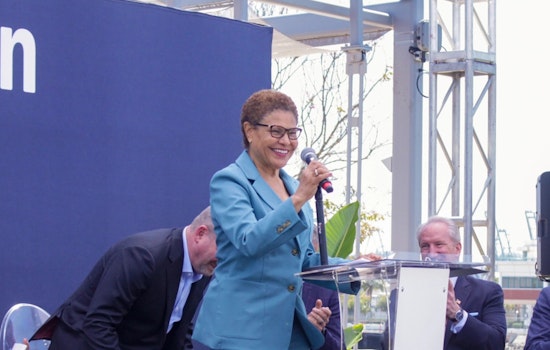 Los Angeles Mayor Karen Bass and Biden Administration Launch Amazon's Electric Truck Fleet for Greener Ports
