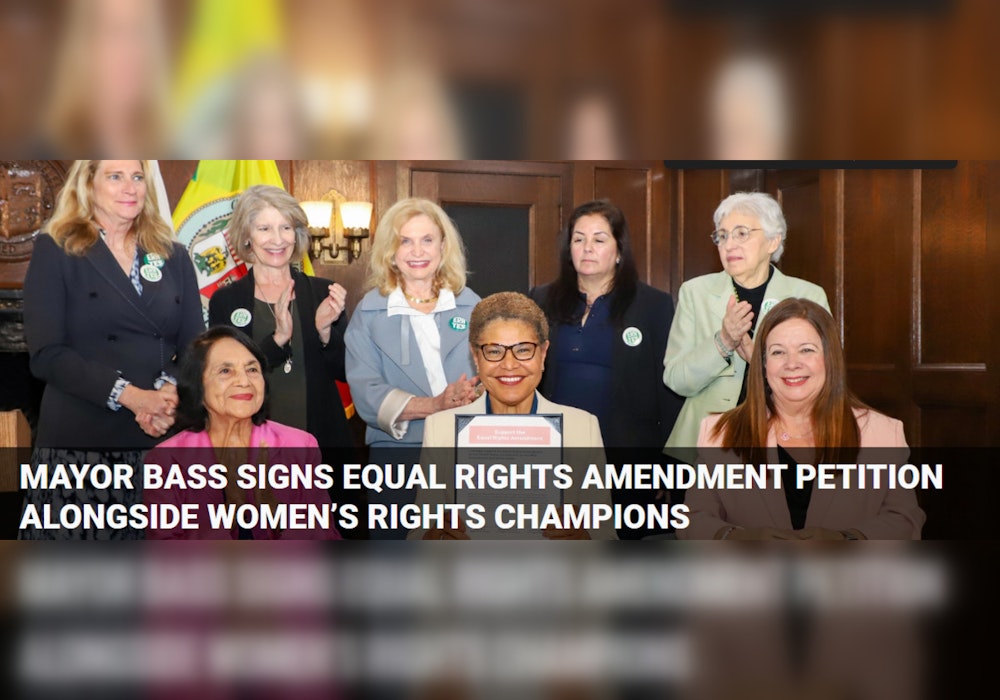 Los Angeles Mayor Karen Bass Joins Forces With Advocates to Champion the Equal Rights Amendment