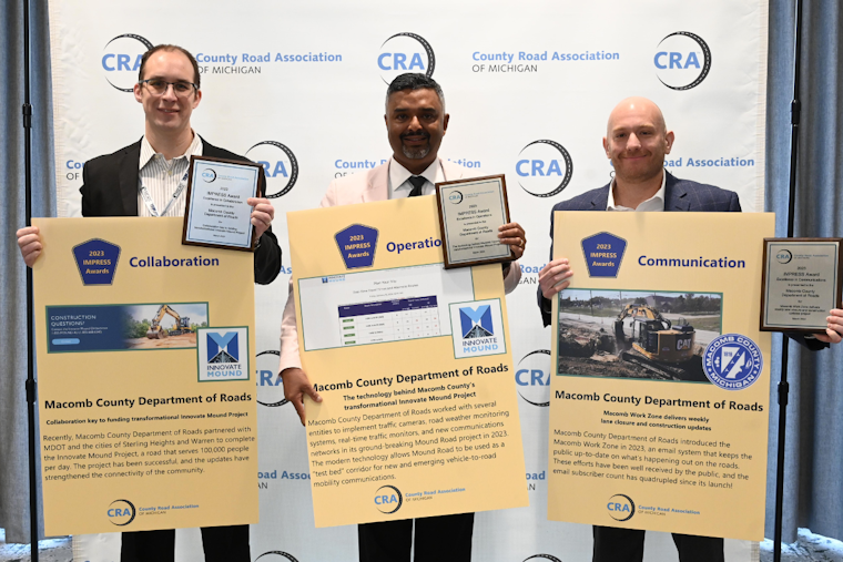 Macomb County Department of Roads Clinches Trio of IMPRESS Awards for Innovation in Infrastructure