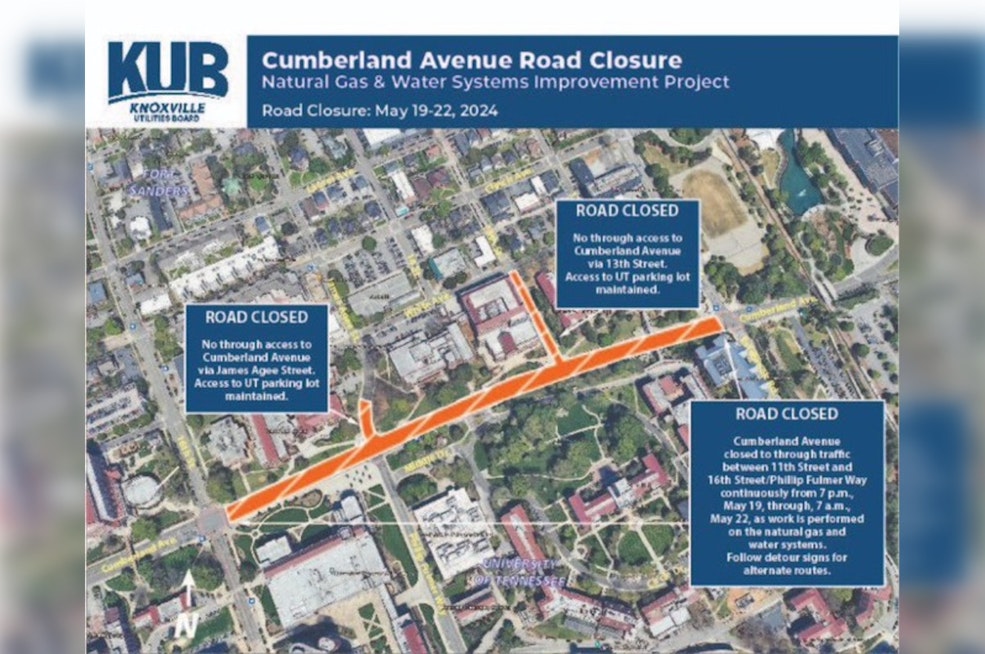 Major Construction on Cumberland Avenue in Knoxville to Disrupt Traffic for Months