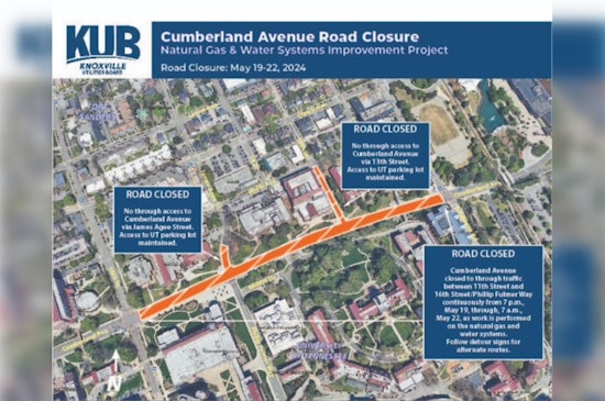 Major Construction on Cumberland Avenue in Knoxville to Disrupt Traffic for Months