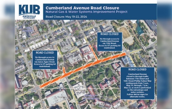 Major Construction on Cumberland Avenue in Knoxville to Disrupt Traffic for Months