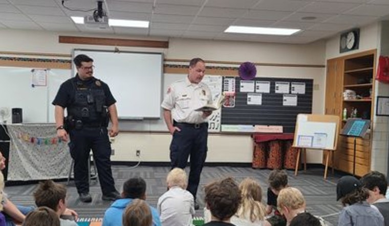 Mankato Police and Firefighters Team Up with United Way to Promote Literacy and Safety to Fourth Graders