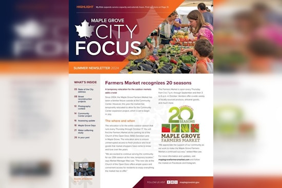 Maple Grove's Summer Newsletter Released: Stay Informed on Seasonal Events and City Updates