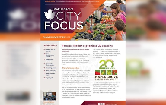 Maple Grove's Summer Newsletter Released: Stay Informed on Seasonal Events and City Updates