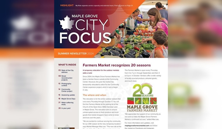 Maple Grove's Summer Newsletter Released: Stay Informed on Seasonal Events and City Updates