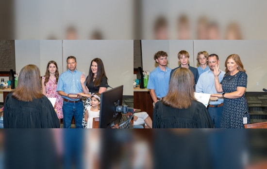 Melissa Fleming and Kristen Stevens Sworn Into Round Rock City Council