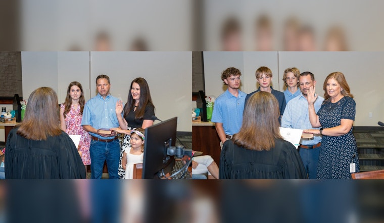 Melissa Fleming and Kristen Stevens Sworn Into Round Rock City Council
