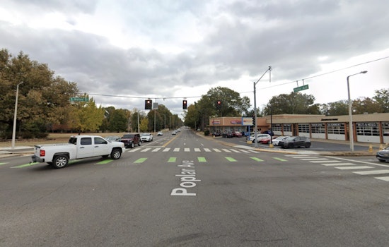 Memphis Police Officer Hospitalized After Collision, Chase at Poplar Plaza as Suspect at Large