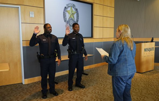 Mesquite Police Department Welcomes New Officers Bell and Murray to Their Ranks