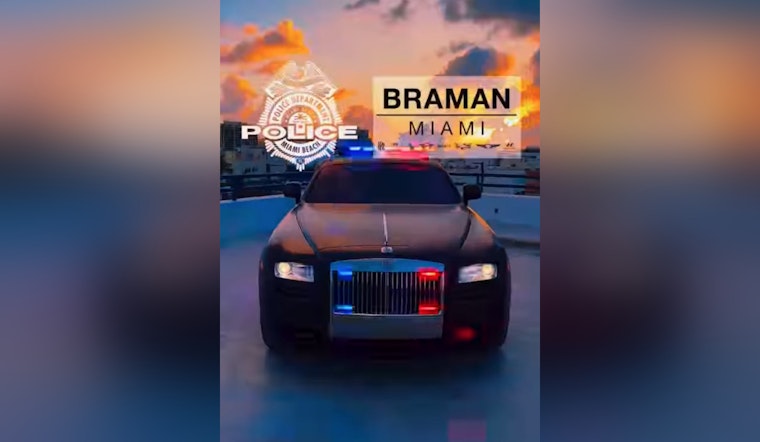 Miami Beach PD Cruises with Rolls-Royce Patrol, Boosting Recruitment with Braman Motors Footing the Bill