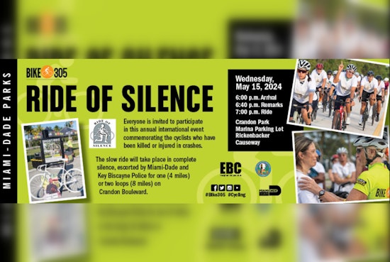 Miami-Dade County and BIKE305 Host 22nd Annual Ride of Silence in Key Biscayne