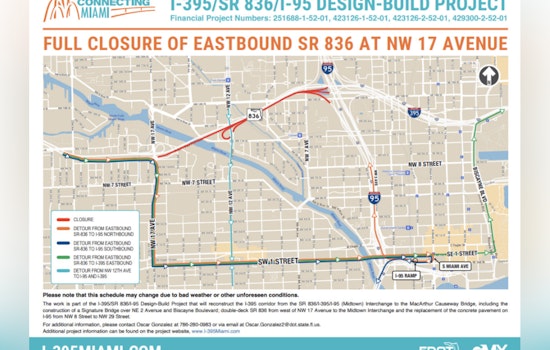 Miami's Dolphin Expressway to Face Overnight Closures Amid Bridge Construction Starting May 17