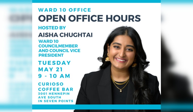 Minneapolis Council Vice President Aisha Chughtai to Host Open Office Hours at Curioso Coffee Bar