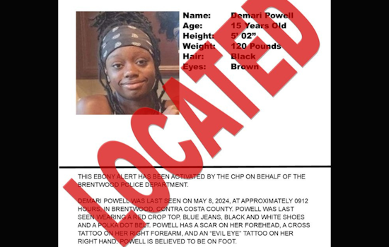 Missing Bay Area Teen Found Safe, Brentwood Police Deactivate Ebony Alert