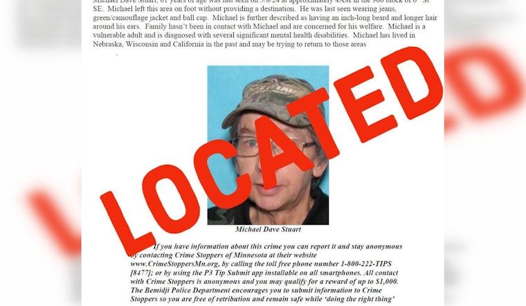 Missing Bemidji Man Found Safe After Three-Week Search, Police Thank Community