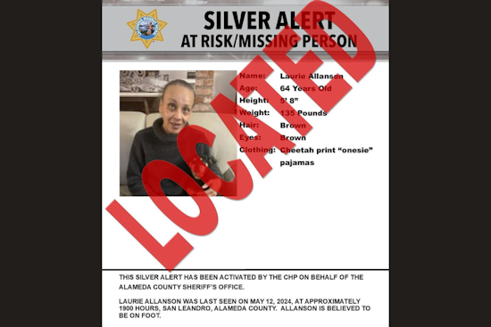 Missing Dementia Patient Found Safe in San Leandro, Community and Sheriff's Office Relief