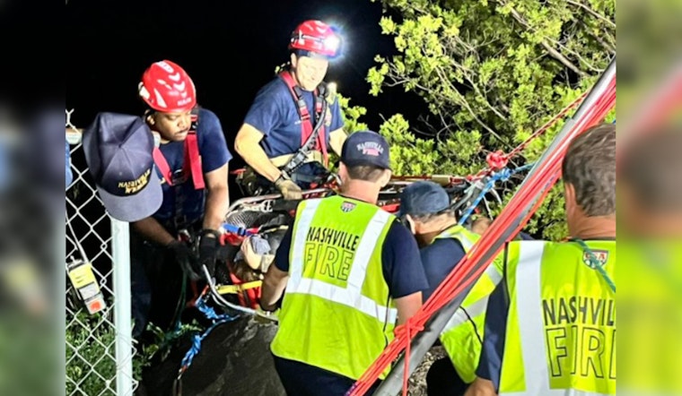 Nashville Fire Department Executes Technical Rescue of Base Jumper from Quarry Ledge