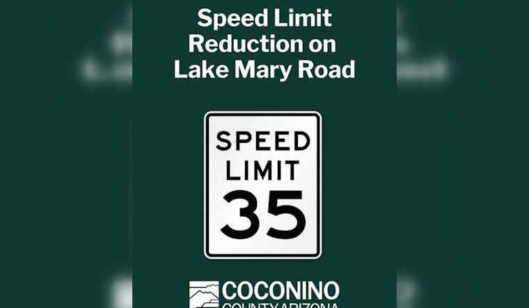 New Speed Limit Enforced on Lake Mary Road Near Happy Jack Due to Wolf Fire