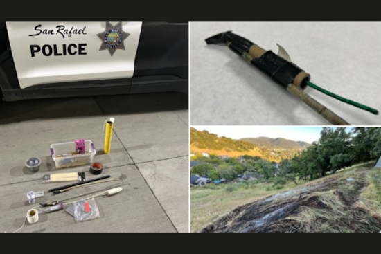 Novato Man Arrested and Charged With Setting Illegal Fireworks Blaze in San Rafael