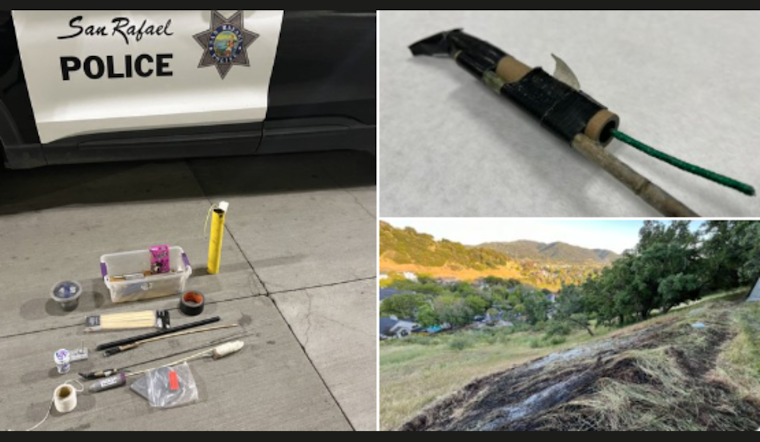 Novato Man Arrested and Charged With Setting Illegal Fireworks Blaze in San Rafael