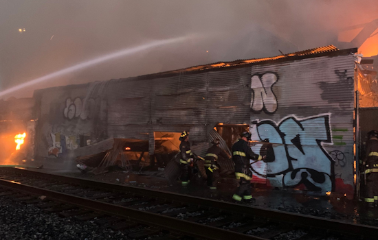 Oakland Firefighters Tackle Intense Four-Alarm Blaze at Economy Lumber Yard