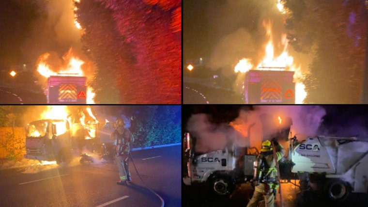 Orange County Firefighters Douse Street Sweeper Fire in Laguna Woods; No Injuries Reported