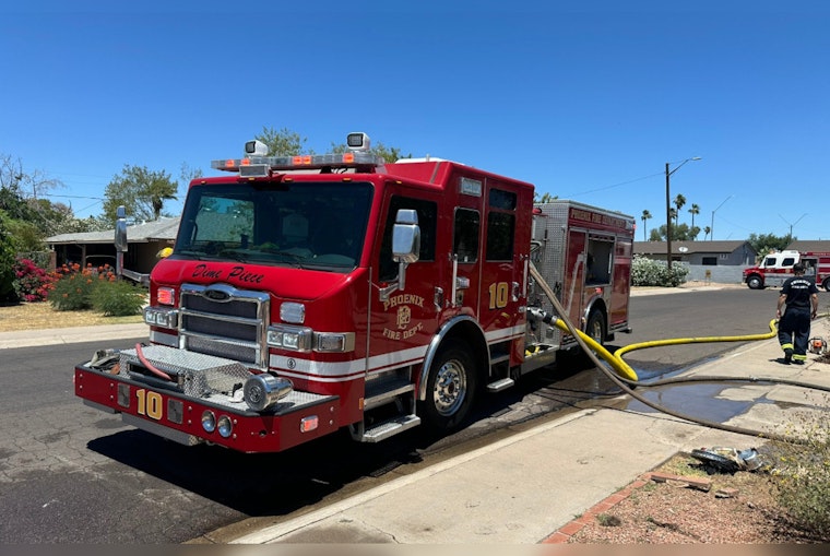 Phoenix Firefighters Rescue Dog Amidst House Fire in Central Phoenix, No Injuries Reported