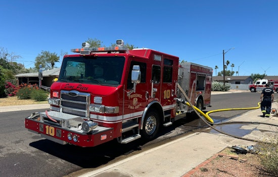 Phoenix Firefighters Rescue Dog Amidst House Fire in Central Phoenix, No Injuries Reported