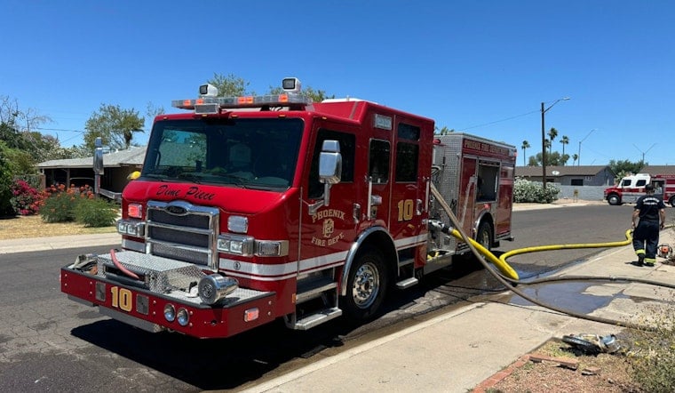 Phoenix Firefighters Rescue Dog Amidst House Fire in Central Phoenix, No Injuries Reported