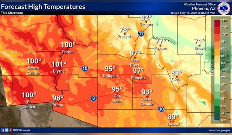 Phoenix Sizzles with Temperatures Set to Hit 98, Health Officials Urge Caution