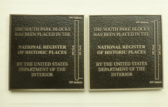 Portland-South Park Blocks Celebrate Historic Status with New Bronze Plaques