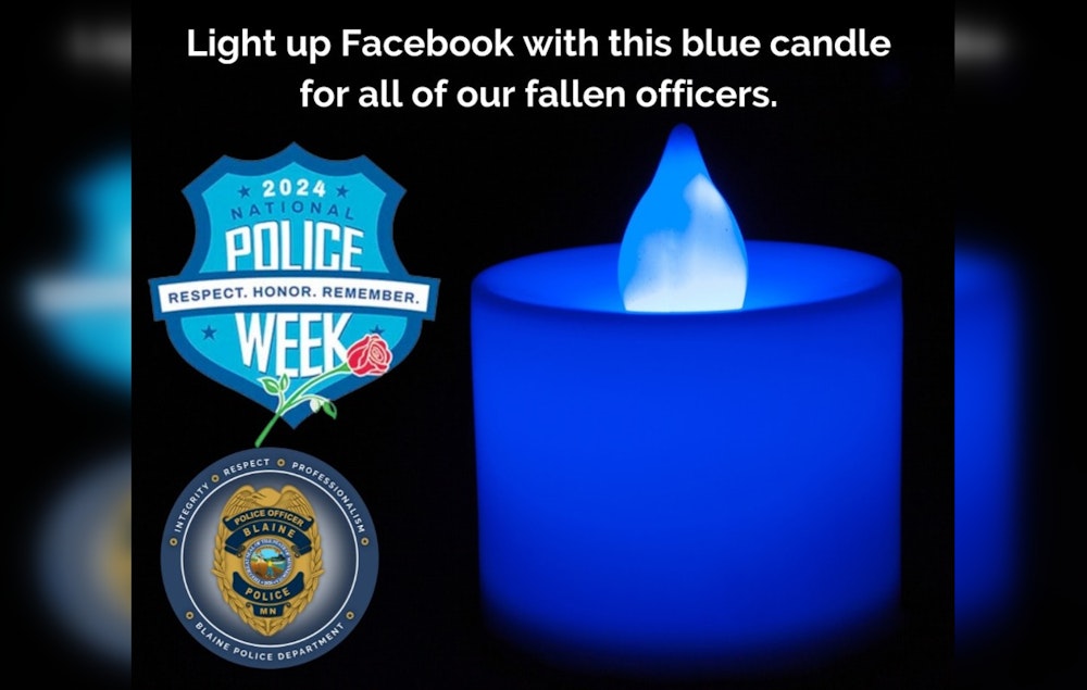 Project Blue Light Shines in Memory of Fallen Officers