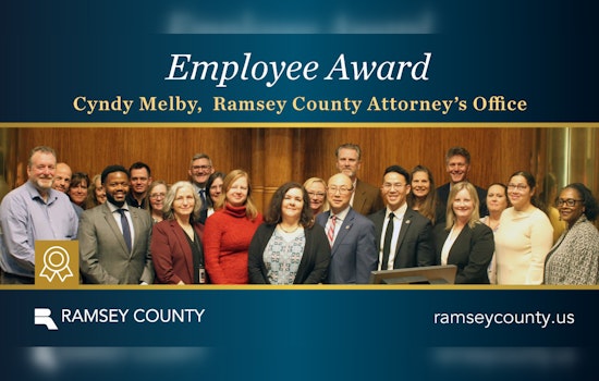 Ramsey County Board Honors Executive Assistant with Employee Achievement Award